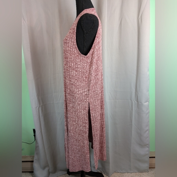 LuLaRoe Pink Sleeveless Pleated Cardigan - Picture 3 of 6